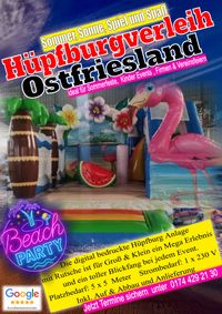 Hüpfburg , Hüpfburgverleih , Hüpfburgen , Event , Ostfriesland , Hüpfburg mit Rutsche , Kinder Veranstaltung , Beach Party Hüpfburg ,